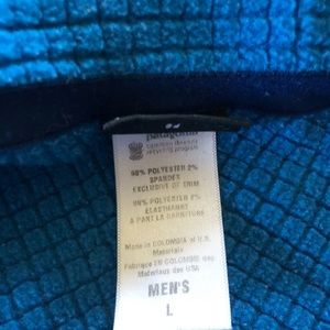 Patagonia R1 quarter zip blue mens large
